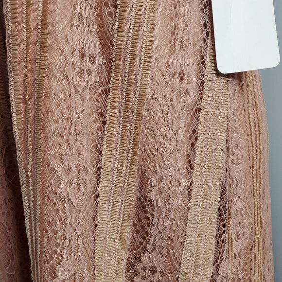 NEW MIKAROSE dress the Elise dusty rose lace short sleeve modest M - Picture 4 of 11